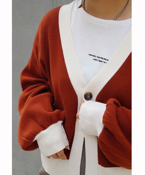 179/WG（イチナナキュウダブルジー）の「<4way>リバーシブルカーディガン（カーディガン/ボレロ・レディース・ブルー/オレンジ/チャコールグレー・FREE）」の5枚目の写真