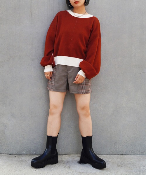 179/WG（イチナナキュウダブルジー）の「<4way>リバーシブルカーディガン（カーディガン/ボレロ・レディース・ブルー/オレンジ/チャコールグレー・FREE）」の22枚目の写真