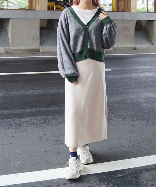 179/WG（イチナナキュウダブルジー）の「<4way>リバーシブルカーディガン（カーディガン/ボレロ・レディース・ブルー/オレンジ/チャコールグレー・FREE）」の12枚目の写真