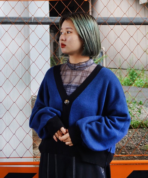 179/WG（イチナナキュウダブルジー）の「<4way>リバーシブルカーディガン（カーディガン/ボレロ・レディース・ブルー/オレンジ/チャコールグレー・FREE）」の15枚目の写真