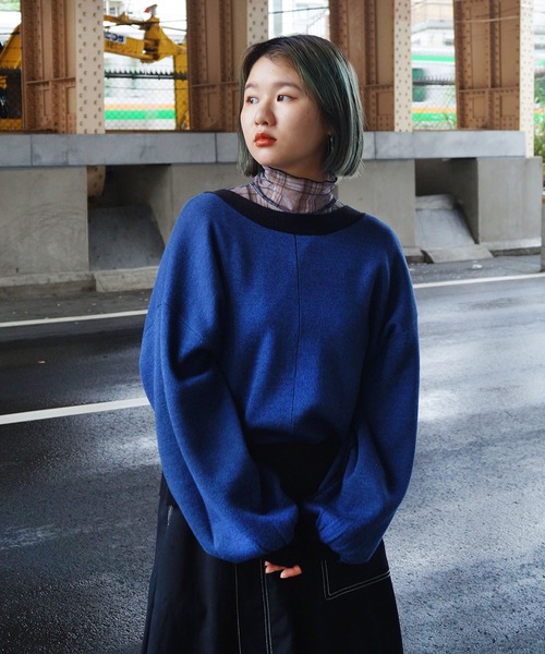 179/WG（イチナナキュウダブルジー）の「<4way>リバーシブルカーディガン（カーディガン/ボレロ・レディース・ブルー/オレンジ/チャコールグレー・FREE）」の8枚目の写真