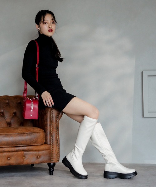 VIVIAN(ヴィヴィアン)の「厚底ロングブーツ(ブーツ・レディース・ブラック/ホワイト/ホワイト×レッド・S/M/L/LL)」の17枚目の写真