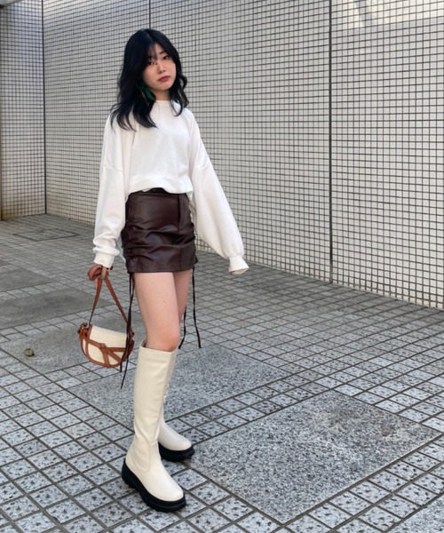 VIVIAN(ヴィヴィアン)の「厚底ロングブーツ(ブーツ・レディース・ブラック/ホワイト/ホワイト×レッド・S/M/L/LL)」の8枚目の写真
