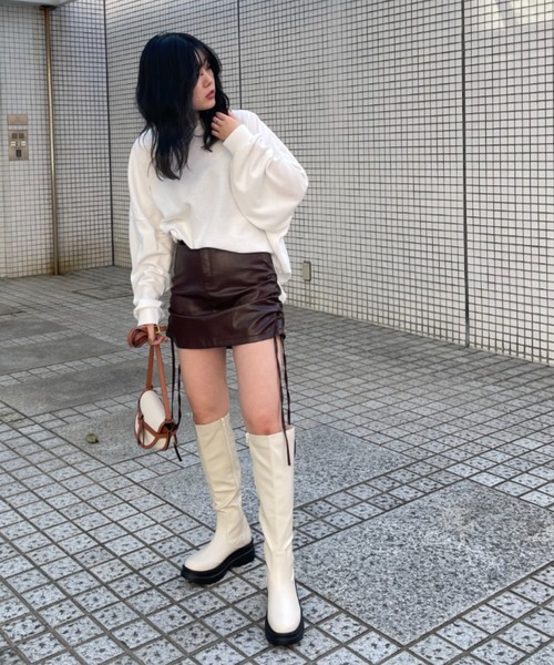 VIVIAN(ヴィヴィアン)の「厚底ロングブーツ(ブーツ・レディース・ブラック/ホワイト/ホワイト×レッド・S/M/L/LL)」の9枚目の写真