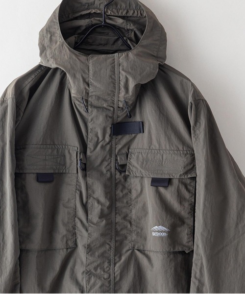 OUTDOOR PRODUCTS APPAREL(アウトドアプロダクツアパレル)の「撥水フィッシングジャケット ワンポイントブランドロゴ(ブルゾン・メンズ・ブラック/ベージュ/カーキ・LARGE/MEDIUM/X-LARGE)」の4枚目の写真