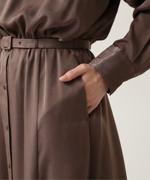 NATURAL BEAUTY BASIC（ナチュラルビューティーベーシック）の「ｐｅｔｉｔ　ｌｕｘｅ　フォルムシャツワンピース/0171240990（ワンピース・レディース・ブラウン/ベージュ/ピンク・SMALL/MEDIUM）」の11枚目の写真