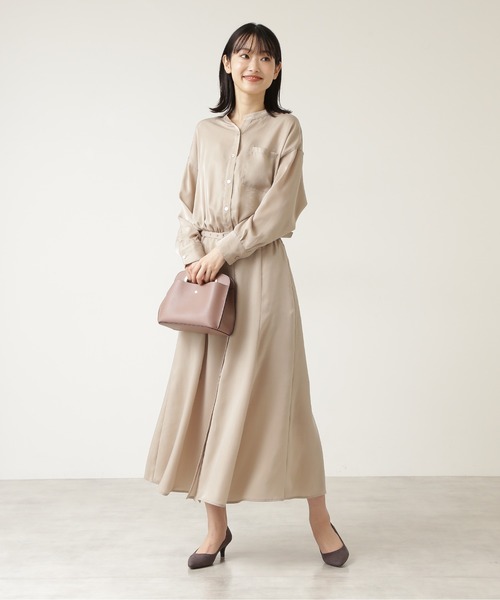NATURAL BEAUTY BASIC（ナチュラルビューティーベーシック）の「ｐｅｔｉｔ　ｌｕｘｅ　フォルムシャツワンピース/0171240990（ワンピース・レディース・ブラウン/ベージュ/ピンク・SMALL/MEDIUM）」の17枚目の写真