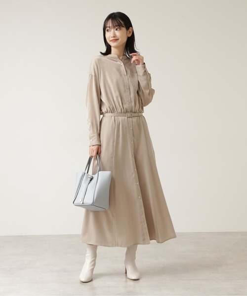 NATURAL BEAUTY BASIC（ナチュラルビューティーベーシック）の「ｐｅｔｉｔ　ｌｕｘｅ　フォルムシャツワンピース/0171240990（ワンピース・レディース・ブラウン/ベージュ/ピンク・SMALL/MEDIUM）」の19枚目の写真