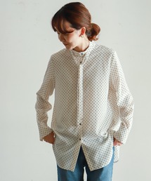 NOMBRE IMPAIR | フロッキードット　タイ付きブラウス(シャツ/ブラウス)