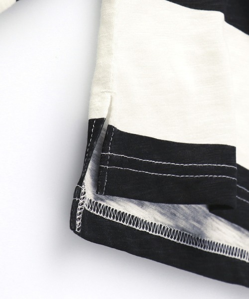 BRANSHES(ブランシェス)の「【シルバープリント】幅広ボーダー長袖Tシャツ(Tシャツ/カットソー・キッズ・ネイビー/ブラック・90cm/140cm/150cm/130cm/100cm/120cm/110cm)」の20枚目の写真