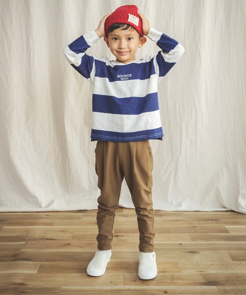 BRANSHES(ブランシェス)の「【シルバープリント】幅広ボーダー長袖Tシャツ(Tシャツ/カットソー・キッズ・ネイビー/ブラック・90cm/140cm/150cm/130cm/100cm/120cm/110cm)」の19枚目の写真