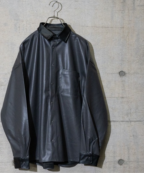 セール】【a】テックレザーシャツ（シャツ/ブラウス）｜Naive magic