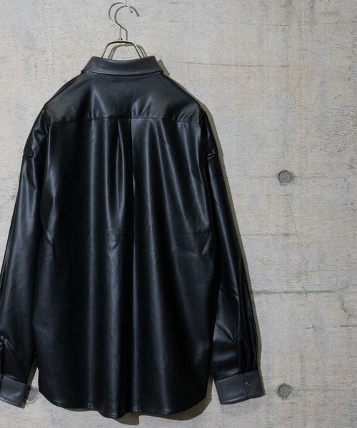 セール】【a】テックレザーシャツ（シャツ/ブラウス）｜Naive magic