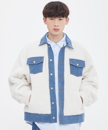 【ROMANTIC CROWN】FLEECE TRUCKER JACKET / ロマンティッククラウン フリース トラッカー ジャケット