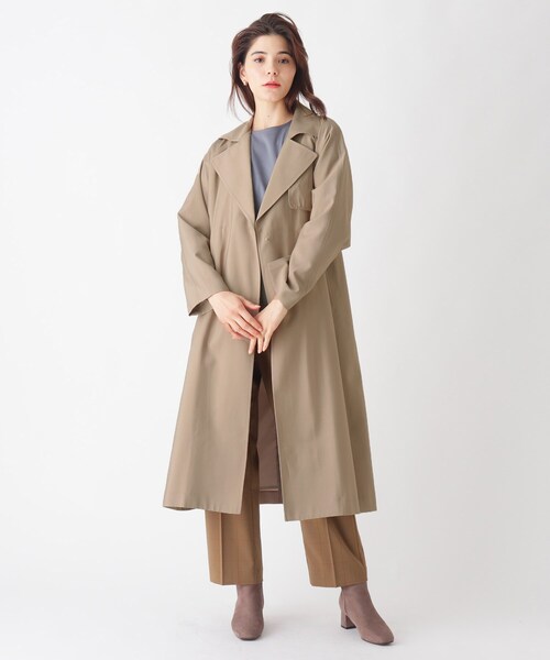 OPAQUE.CLIP（オペークドットクリップ）の「◆ドレープツイル　オーバーサイズトレンチ【WEB限定サイズ】（トレンチコート・レディース・ベージュ/グレー系その他・40/38/42/36）」の13枚目の写真