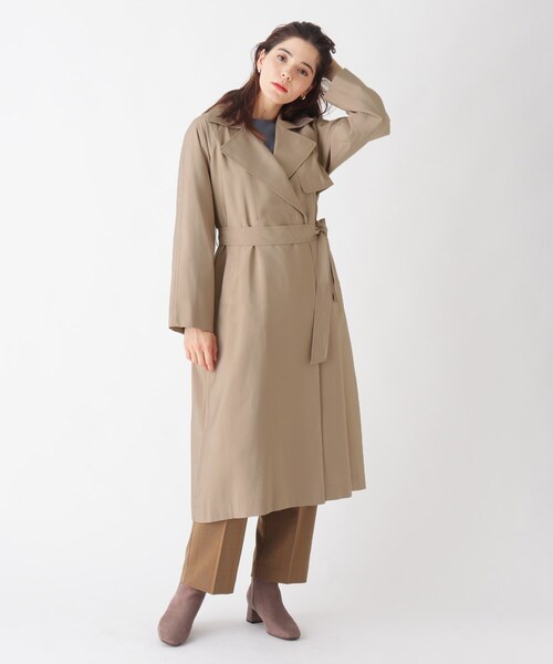 OPAQUE.CLIP（オペークドットクリップ）の「◆ドレープツイル　オーバーサイズトレンチ【WEB限定サイズ】（トレンチコート・レディース・ベージュ/グレー系その他・40/38/42/36）」の10枚目の写真