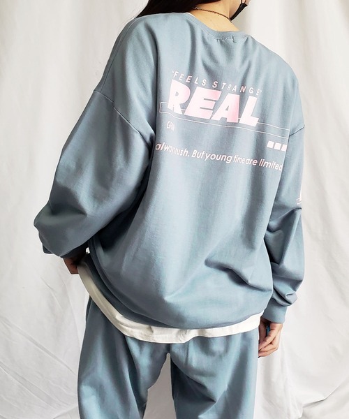 me+em select（ミームセレクト）の「【上下2点セット】ストリートロゴスウェット＆ジョガーパンツルームウェア≪ NEW COLOR新登場！ ≫（ルームウェア/パジャマ・レディース・グレー/ライトグレー/ブラック/ベージュ/ブルー/ピンク/カーキ・FREE）」の6枚目の写真