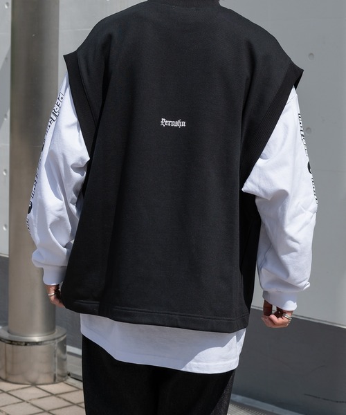 Perushu（ペルーシュ）の「ユーズドライクロックスウェットベスト（その他トップス・メンズ・ライトグレー/ブラック/グリーン・MEDIUM/LARGE）」の6枚目の写真