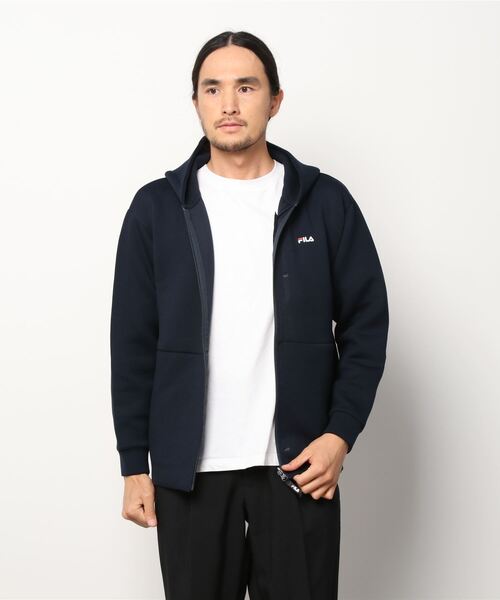 FILA(フィラ)の「フィラ FILA スウェットフルジップ(スウェット・メンズ・ネイビー/ブラック・S/LL/M/3L/L)」の2枚目の写真