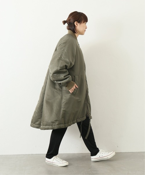 JOURNAL STANDARD LUXE（ジャーナルスタンダード　ラックス）の「ナイロンナカワタミリタリーリブコート◆（ナイロンジャケット・レディース・ブラック/カーキ・FREE）」の14枚目の写真