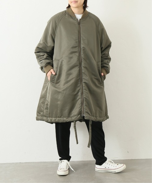 JOURNAL STANDARD LUXE（ジャーナルスタンダード　ラックス）の「ナイロンナカワタミリタリーリブコート◆（ナイロンジャケット・レディース・ブラック/カーキ・FREE）」の9枚目の写真