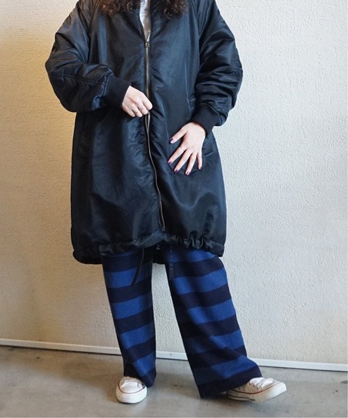 JOURNAL STANDARD LUXE（ジャーナルスタンダード　ラックス）の「ナイロンナカワタミリタリーリブコート◆（ナイロンジャケット・レディース・ブラック/カーキ・FREE）」の16枚目の写真