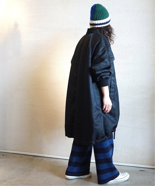 JOURNAL STANDARD LUXE（ジャーナルスタンダード　ラックス）の「ナイロンナカワタミリタリーリブコート◆（ナイロンジャケット・レディース・ブラック/カーキ・FREE）」の11枚目の写真