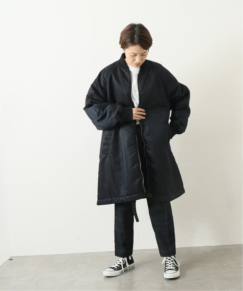 JOURNAL STANDARD LUXE（ジャーナルスタンダード　ラックス）の「ナイロンナカワタミリタリーリブコート◆（ナイロンジャケット・レディース・ブラック/カーキ・FREE）」の5枚目の写真