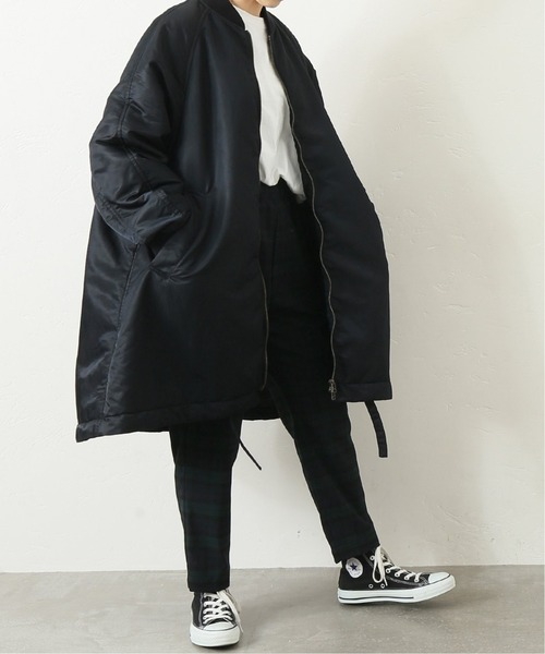 JOURNAL STANDARD LUXE（ジャーナルスタンダード　ラックス）の「ナイロンナカワタミリタリーリブコート◆（ナイロンジャケット・レディース・ブラック/カーキ・FREE）」の10枚目の写真