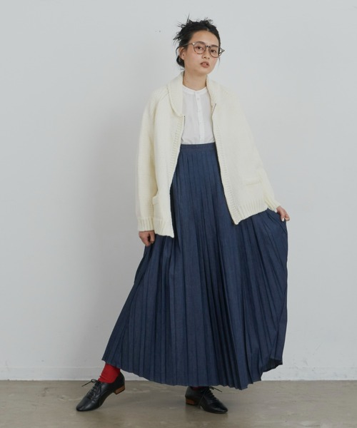 Libra Cue(リブラ キュー)の「カウチンカーディガン(カーディガン/ボレロ・レディース・ネイビー/アイボリー/レッド・FREE)」の22枚目の写真