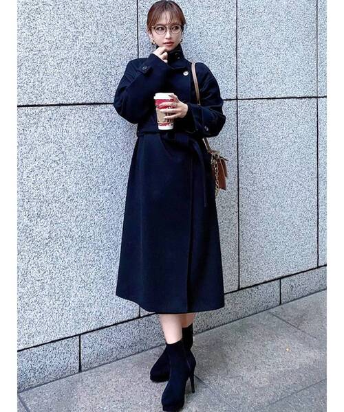 RESEXXY（リゼクシー）の「スタンドカラーコート（その他アウター・レディース・ブラック/ブルー/ベージュ/キャメル・FREE）」の10枚目の写真