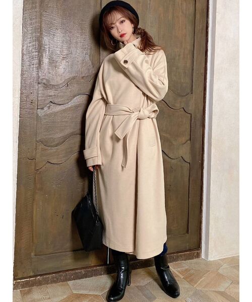 RESEXXY（リゼクシー）の「スタンドカラーコート（その他アウター・レディース・ブラック/ブルー/ベージュ/キャメル・FREE）」の20枚目の写真