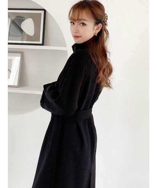 RESEXXY（リゼクシー）の「スタンドカラーコート（その他アウター・レディース・ブラック/ブルー/ベージュ/キャメル・FREE）」の8枚目の写真