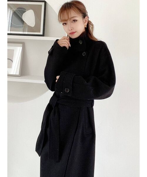 RESEXXY（リゼクシー）の「スタンドカラーコート（その他アウター・レディース・ブラック/ブルー/ベージュ/キャメル・FREE）」の21枚目の写真