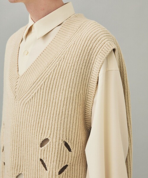 city（シティ）の「リーフホールベスト/LEAF HOLE VEST（ニット 