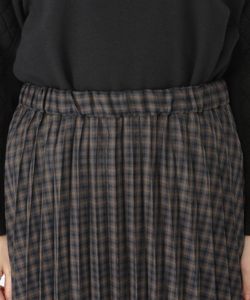studio CLIP（スタディオクリップ）の「チェック柄プリーツスカート（スカート・レディース・グリーン/ボルドー/スモーク・FREE）」の15枚目の写真