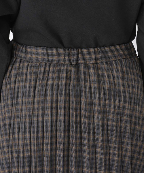 studio CLIP（スタディオクリップ）の「チェック柄プリーツスカート（スカート・レディース・グリーン/ボルドー/スモーク・FREE）」の8枚目の写真