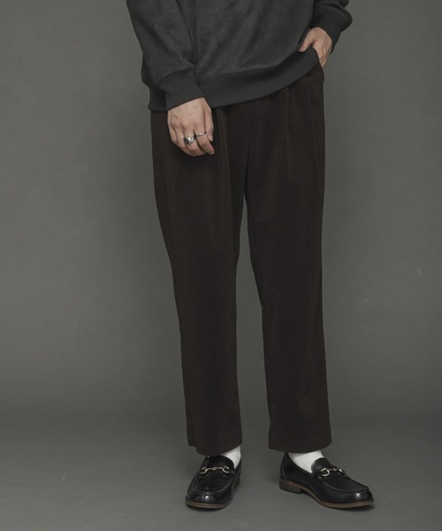 SENSE OF PLACE by URBAN RESEARCH（センスオブプレイスバイアーバンリサーチ）の「コーデュロイタックテーパードパンツ（その他パンツ・メンズ・ブラック/パープル/ブラウン/グレー/ライトベージュ/ベージュ・MEDIUM/LARGE）」の18枚目の写真