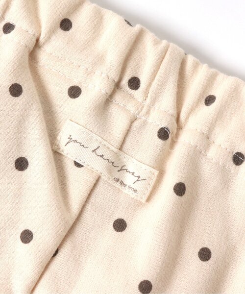 apres les cours(アプレレクール)の「膝パッチボーダーレギンス 10分丈(レギンス/スパッツ・キッズ・アイボリー/レンガ/ドット/チャコール・80/70/100/110/120/90)」の16枚目の写真