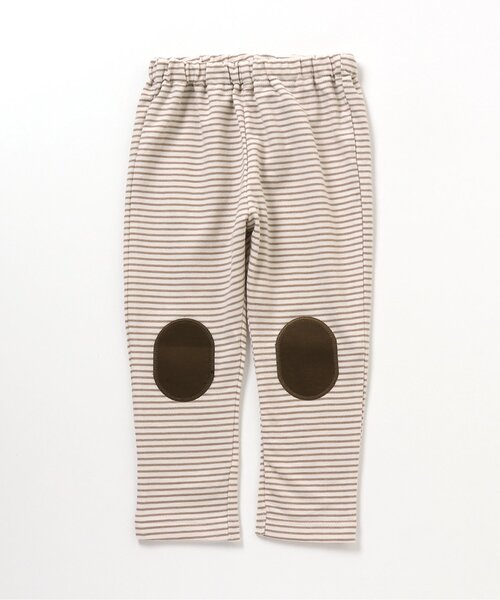 apres les cours(アプレレクール)の「膝パッチボーダーレギンス 10分丈(レギンス/スパッツ・キッズ・アイボリー/レンガ/ドット/チャコール・80/70/100/110/120/90)」の18枚目の写真