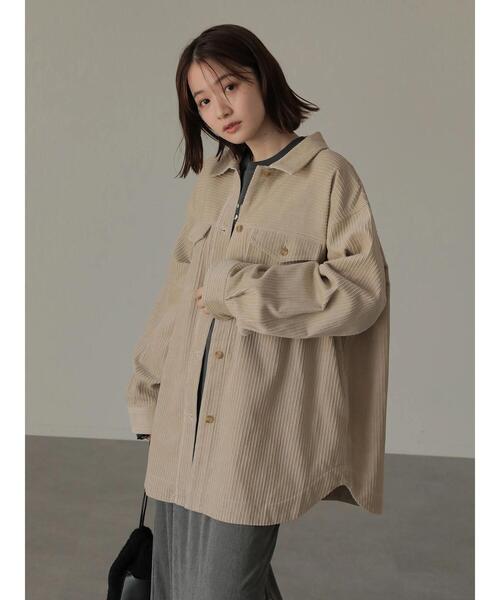 AMERICAN HOLIC(アメリカンホリック)の「親子コールジャケット(ブルゾン・レディース・ブラウン/ライトベージュ・M/L)」の3枚目の写真