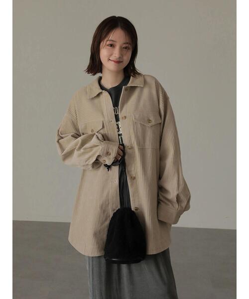 AMERICAN HOLIC(アメリカンホリック)の「親子コールジャケット(ブルゾン・レディース・ブラウン/ライトベージュ・M/L)」の5枚目の写真