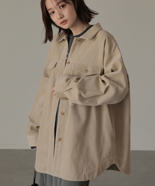 AMERICAN HOLIC(アメリカンホリック)の「親子コールジャケット(ブルゾン・レディース・ブラウン/ライトベージュ・M/L)」の1枚目の写真