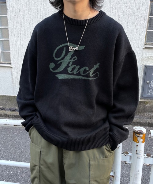 WHO'S WHO gallery（フーズフーギャラリー）の「COOPER FACTロゴニット（ニット/セーター・メンズ・アッシュグレー/ブラック/ブラウン・FREE）」の2枚目の写真