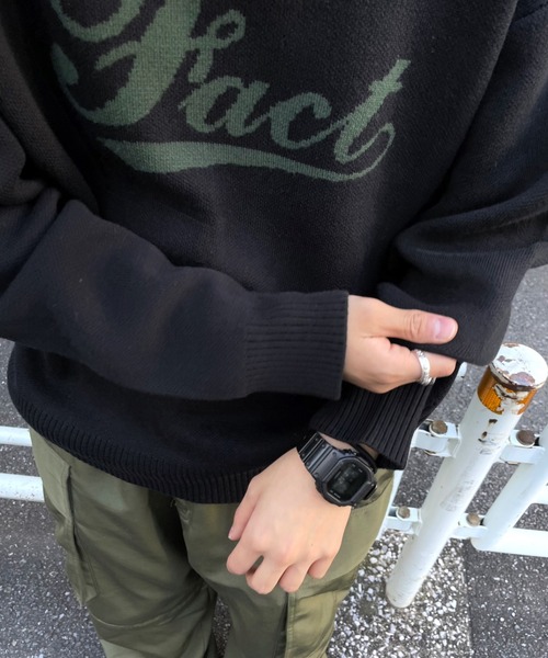 WHO'S WHO gallery（フーズフーギャラリー）の「COOPER FACTロゴニット（ニット/セーター・メンズ・アッシュグレー/ブラック/ブラウン・FREE）」の4枚目の写真