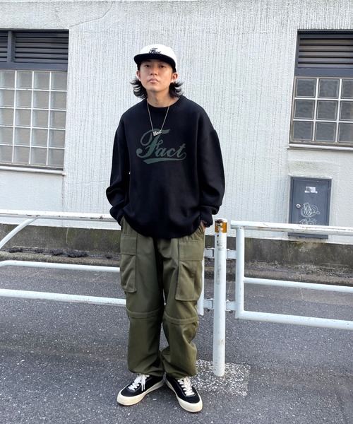 WHO'S WHO gallery（フーズフーギャラリー）の「COOPER FACTロゴニット（ニット/セーター・メンズ・アッシュグレー/ブラック/ブラウン・FREE）」の6枚目の写真