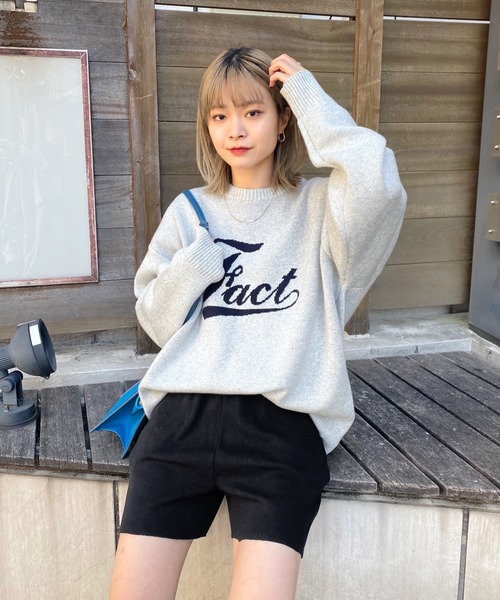 WHO'S WHO gallery（フーズフーギャラリー）の「COOPER FACTロゴニット（ニット/セーター・メンズ・アッシュグレー/ブラック/ブラウン・FREE）」の9枚目の写真