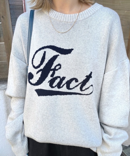 WHO'S WHO gallery（フーズフーギャラリー）の「COOPER FACTロゴニット（ニット/セーター・メンズ・アッシュグレー/ブラック/ブラウン・FREE）」の10枚目の写真