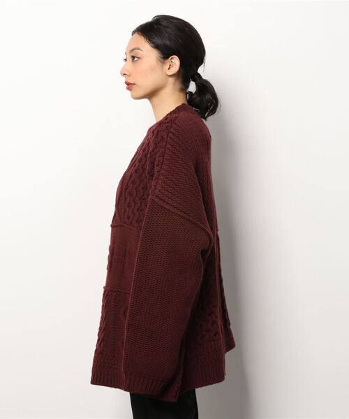 AMBUSH(アンブッシュ)の「PATCHWORK KNIT CREWNECK(ニット/セーター・レディース・ベージュ/ブラウン・XS/S)」の4枚目の写真