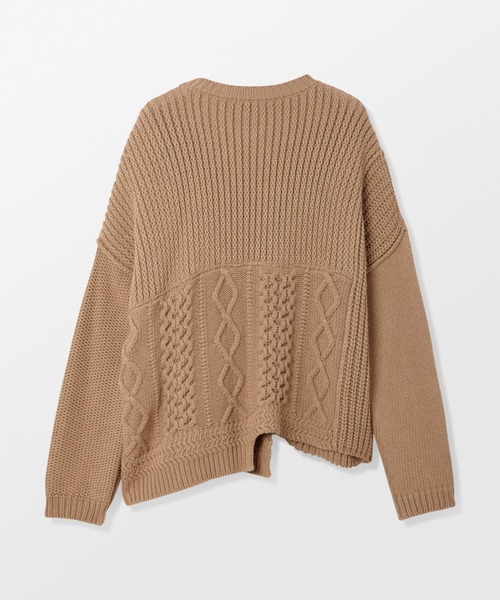 AMBUSH(アンブッシュ)の「PATCHWORK KNIT CREWNECK(ニット/セーター・レディース・ベージュ/ブラウン・XS/S)」の3枚目の写真